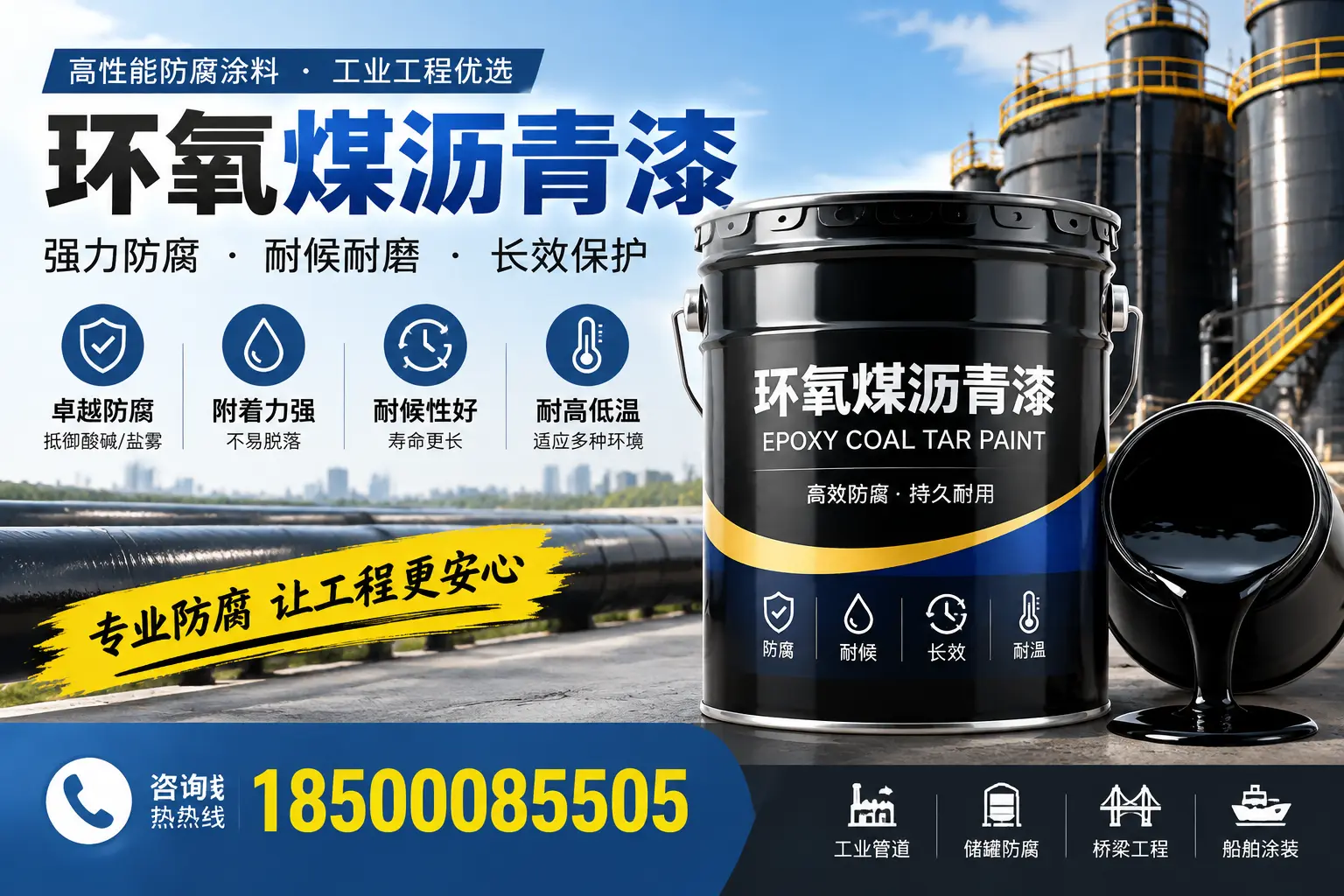环氧煤沥青漆的施工方法与注意事项，确保在抚州顺利完成